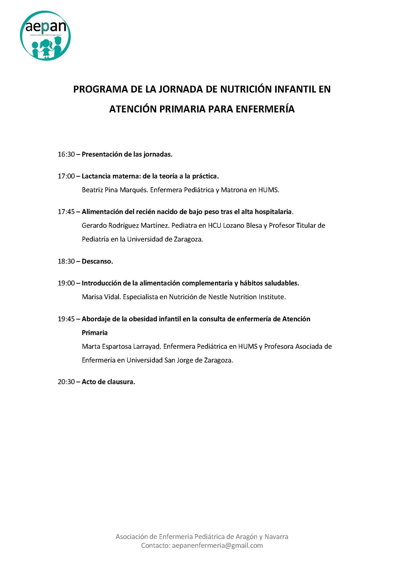 Jornada de Nutrición Infantil en Atención Primaria para Enfermería, imagen 1