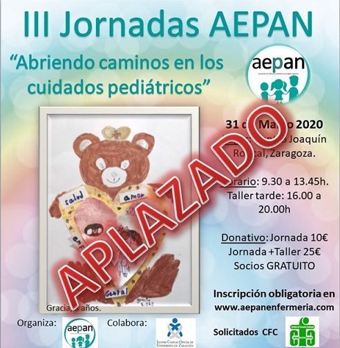 APLAZAMIENTO III JORNADAS AEPAN