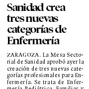 Aprobada la creación de la categoría de Enfermería Pediátrica en Aragón
