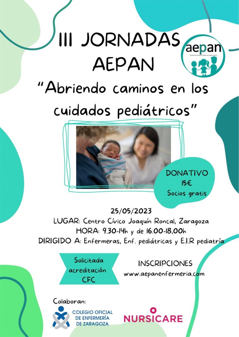 III Jornada de Enfermería Pediátrica de AEPAN «Abriendo caminos en los cuidados pediátricos»