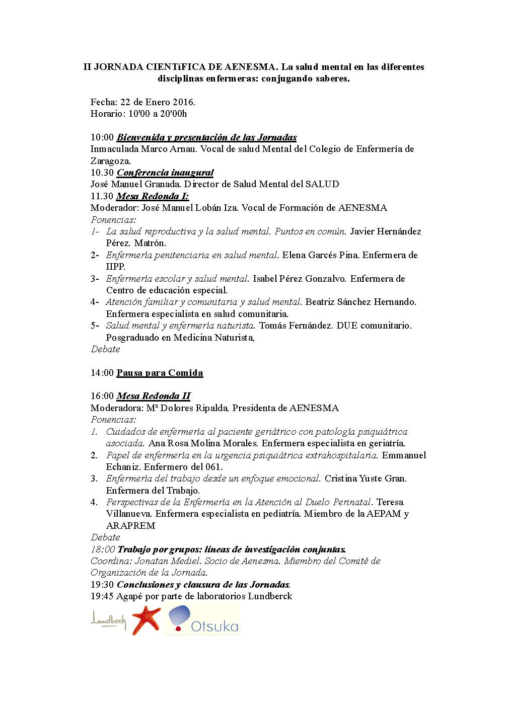 II Jornadas AENESMA, imagen 2